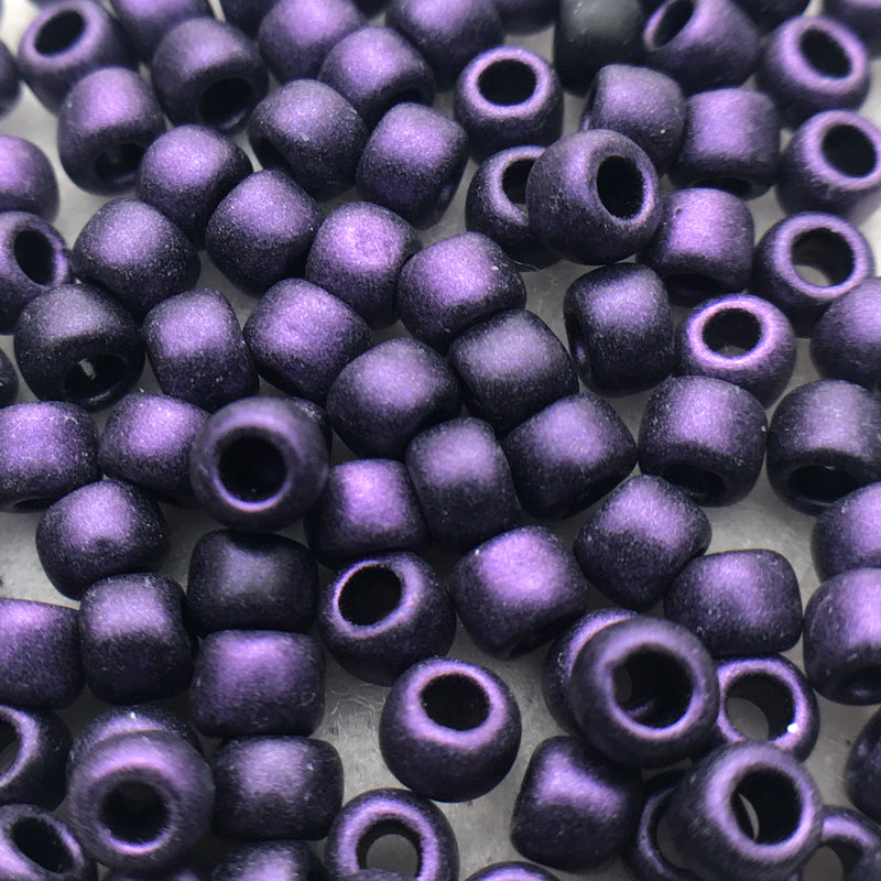 Metallic Suede Purple Hybrid, 6/0 Toho Round, 8.5g, $4.18  x4