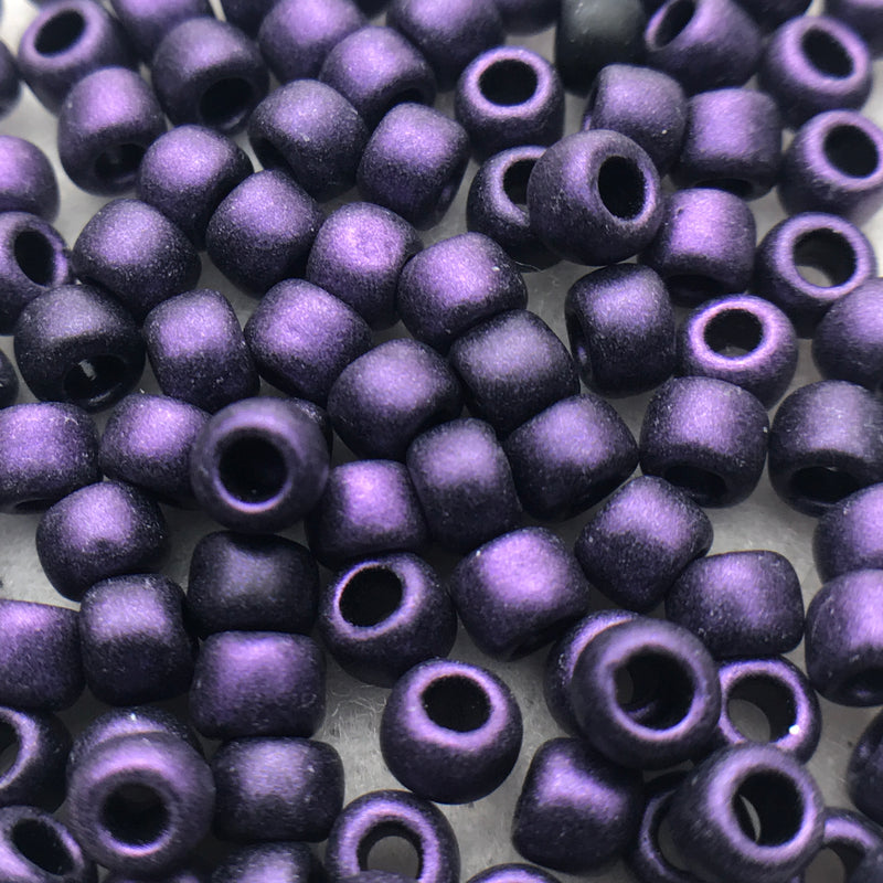 Metallic Suede Purple Hybrid, 6/0 Toho Round, 8.5g, $4.18 x4