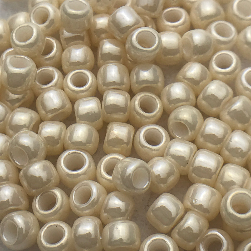 Beige Light Opaque Luster, 6/0 Toho Round, 8.5g