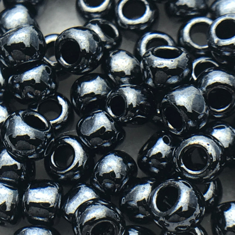 Hematite, 6/0 Toho Round, 8.5g,