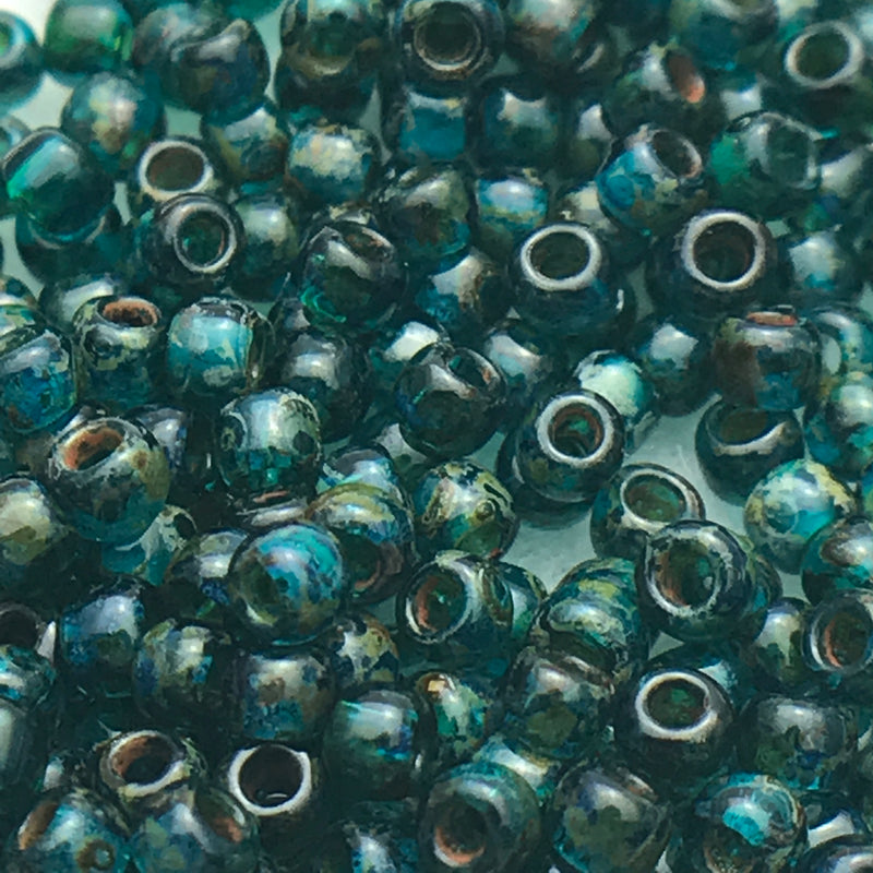 Capri Blue Picasso, 11/0 Toho Round, 8.5 grams