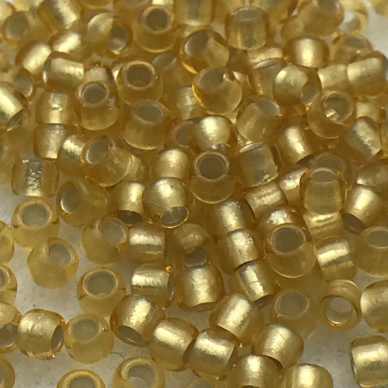 Topaz Light Silver Lined Frosted, 8/0 Toho Round, 8.5 grams