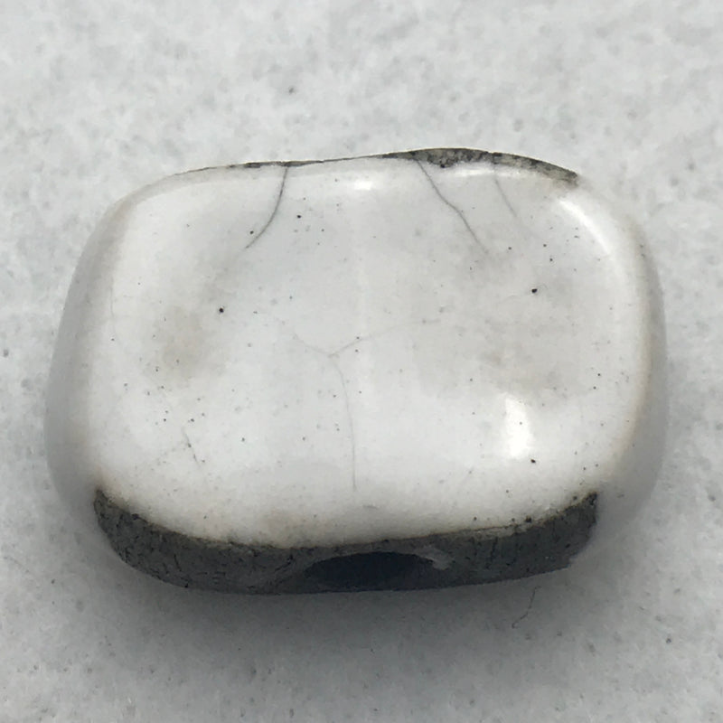 Chicklet Ceramic Bead by Keith OConnor, White