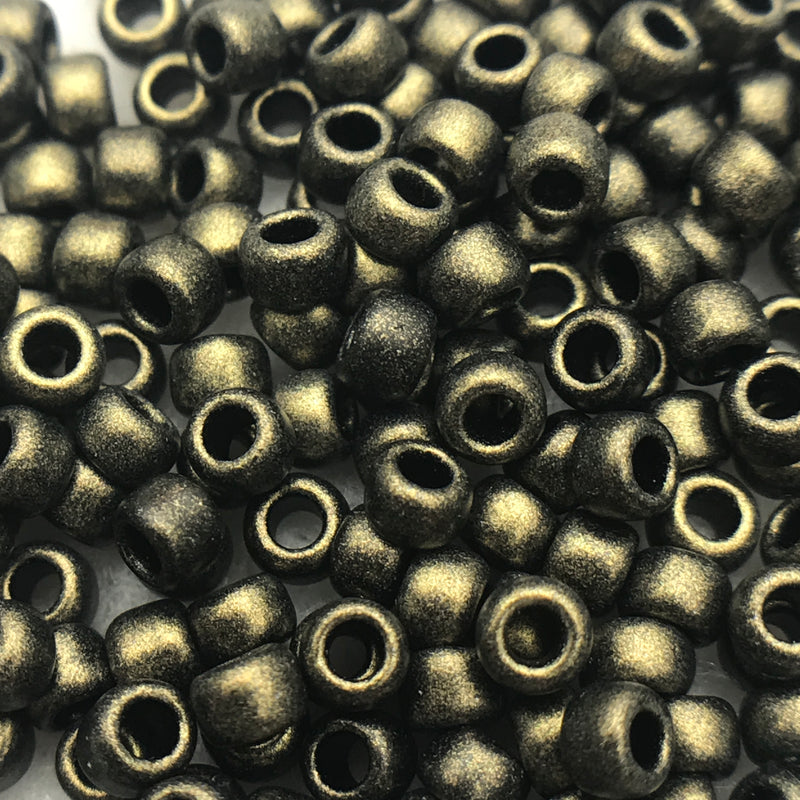 Gold Hybrid Metallic Suede, 8/0 Toho Round Seed Beads, 8.5 grams