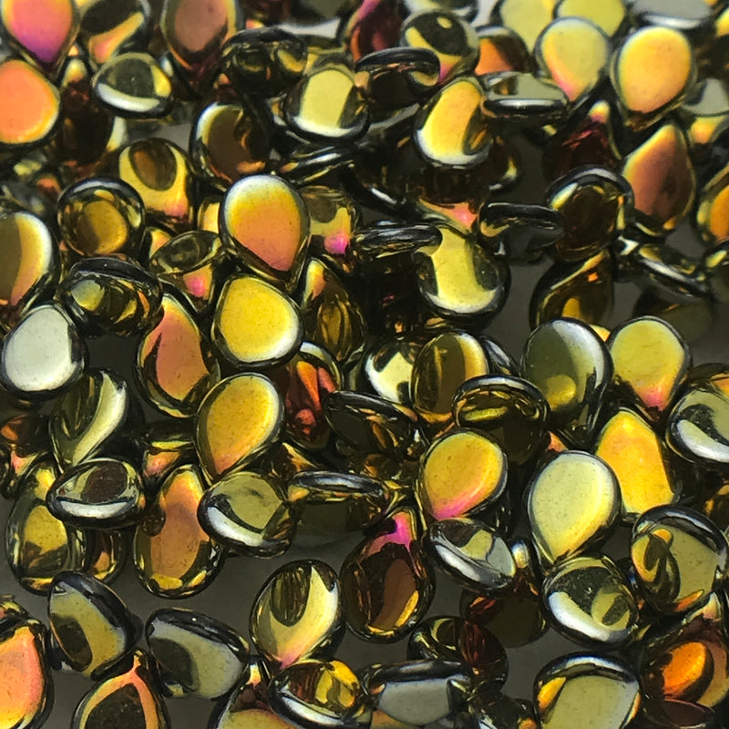 Full Coat Marea Pip Czech Glass Bead 7mm