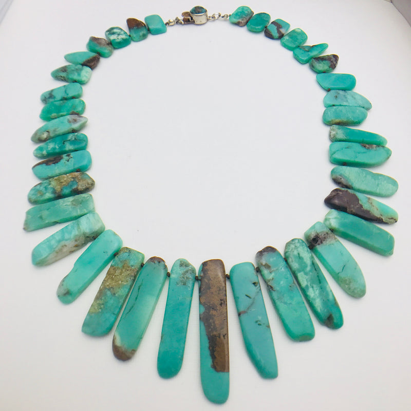 Graduated Turquoise Chyrophase Necklace