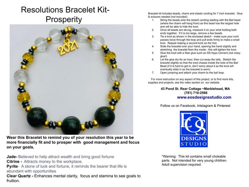 Resolutions Bracelet Kit  - Prosperity
