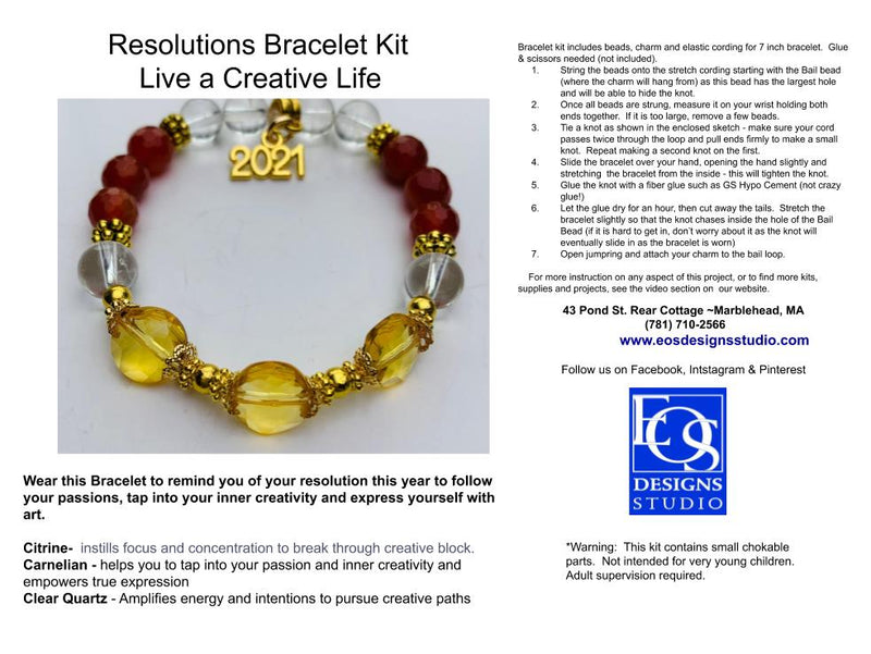 Resolutions Bracelet Kit  - Be More Creative