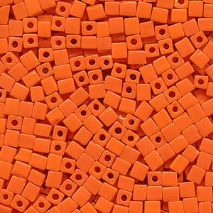 Miyuki Square Opaque Orange 4mm
