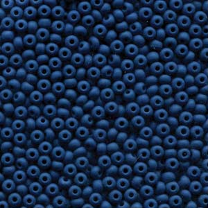 Czech Glass 6/0 Round Opaque Denim Matte 20g