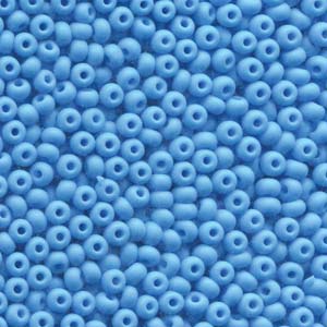 Czech Glass 6/0 Round Light Blue Matte 20g
