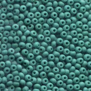 Czech Glass 8/0 Round Green Turquoise Matte 22g