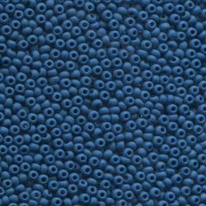 Czech Glass 8/0 Round Opaque Denim Matte 22g