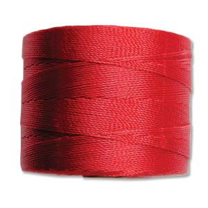 S-Lon TEX210 Nylon Beading Cord, Scarlett
