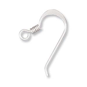Flat Earwire 19mm Sterling Silver