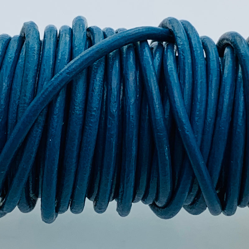 Teal Leather Cord 1mm, 1 Yard