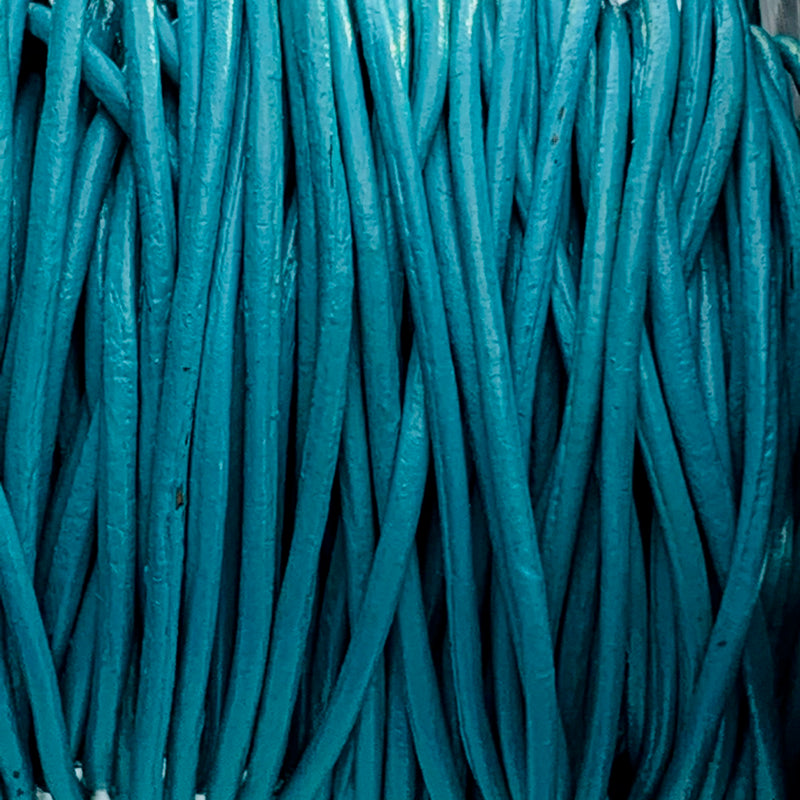 Turquoise Leather Cord 3mm, 1 Yard
