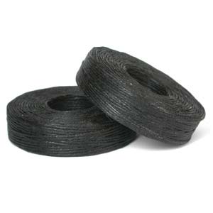 WAXED BLACK LINEN CORD, 50YDS