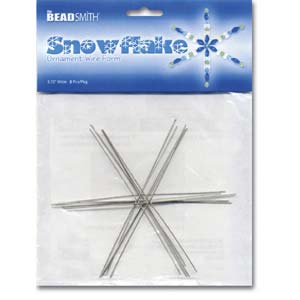 Wire Snowflake Form for Beading 4.5 Inch
