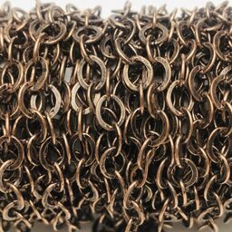 Antique Copper Flat Oval Link Chain