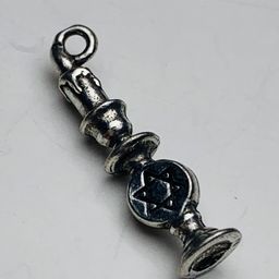 Star of David Candle Charm, Silver