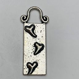 Heart Tag Charm, Silver