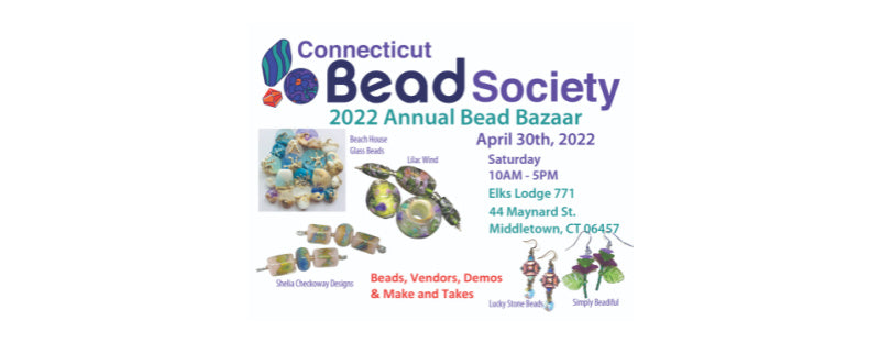 Shop for our newest Czech glass beads, buttons, findings & more at the Connecticut Bead Society Show, April 30th!