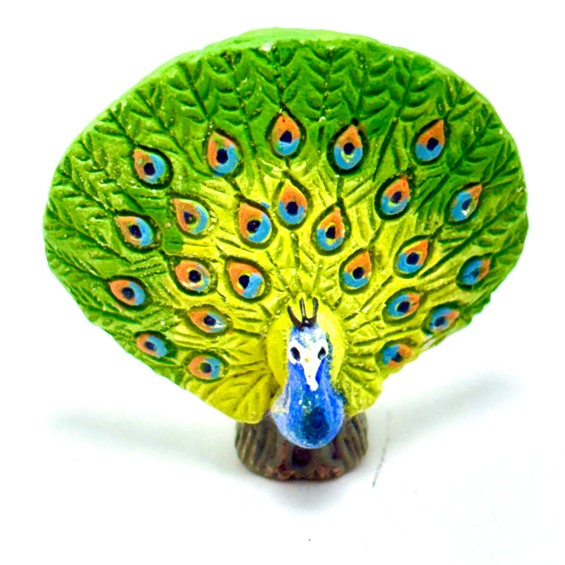 Peruvian Ceramic Peacock Bead