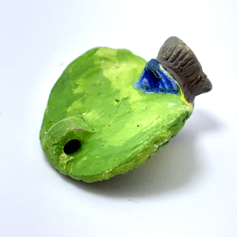 Peruvian Ceramic Peacock Bead