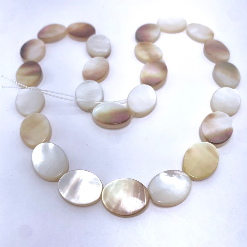 Mother of Pearl Oval Beads, 30mm