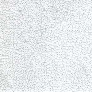 15/0 Miyuki Rounds Opaque Chalk White 8.2 grams