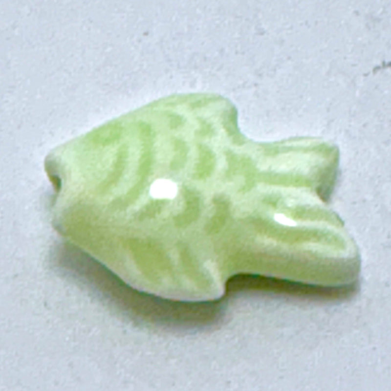 Colored Ceramic Fish Beads, 15 x 19mm Sold Individually