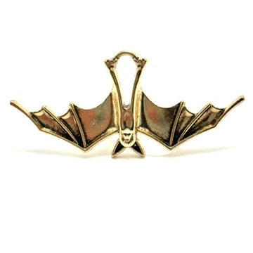 Hanging Vampire Bat Charm, Gold 20x44mm