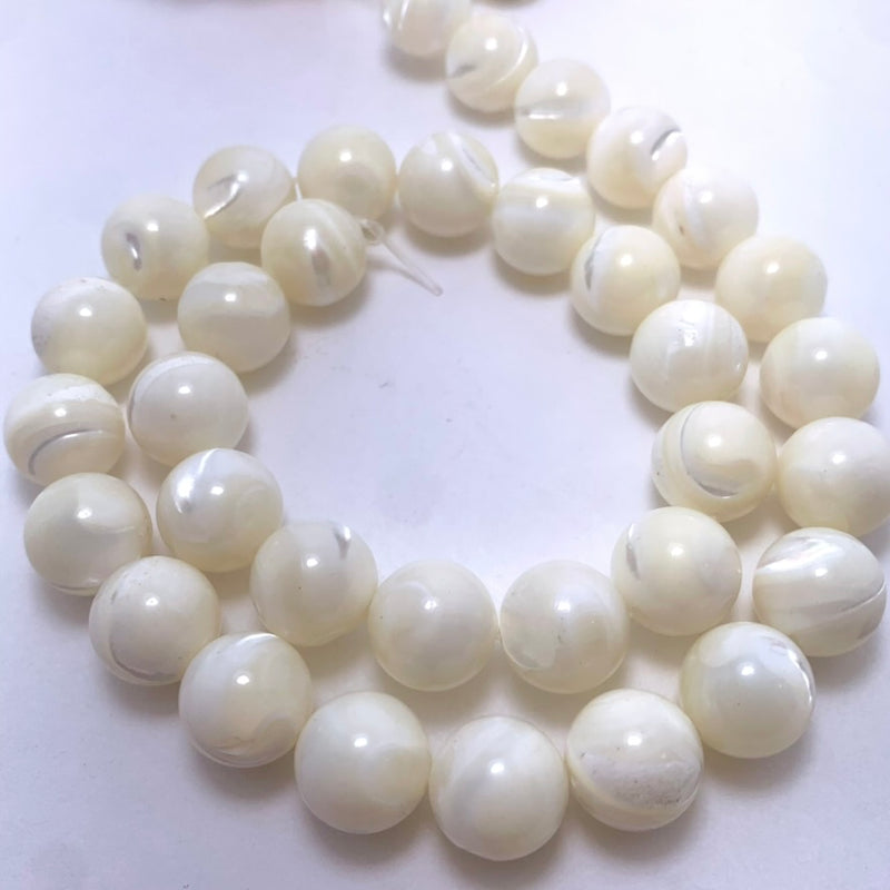Mother of Pearl Beads, 10mm