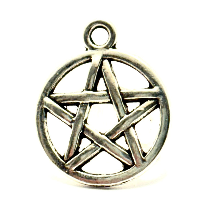 Pentacle Charm, 16mm Silver