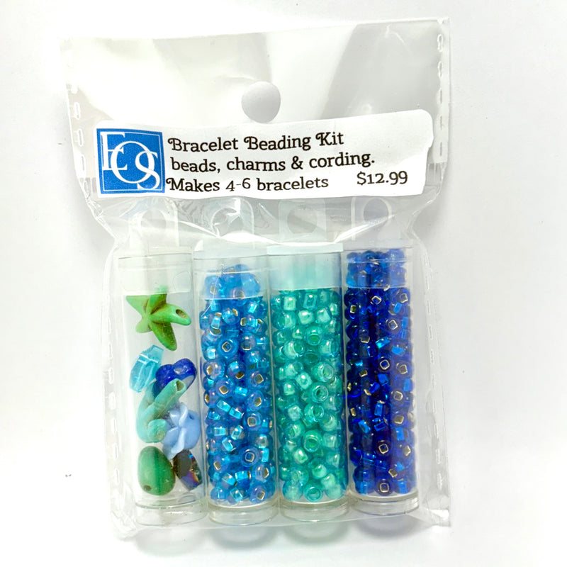 Beaded Bracelet Making Kit – DIY Jewelry Craft Kit for All Ages, Ocean Blues