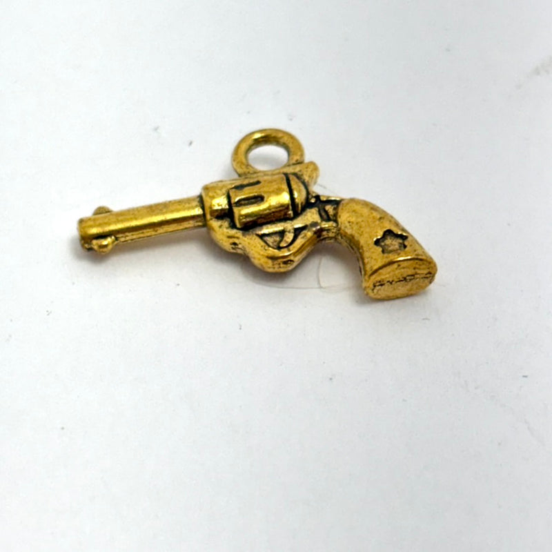 Revolver Charm, Gold
