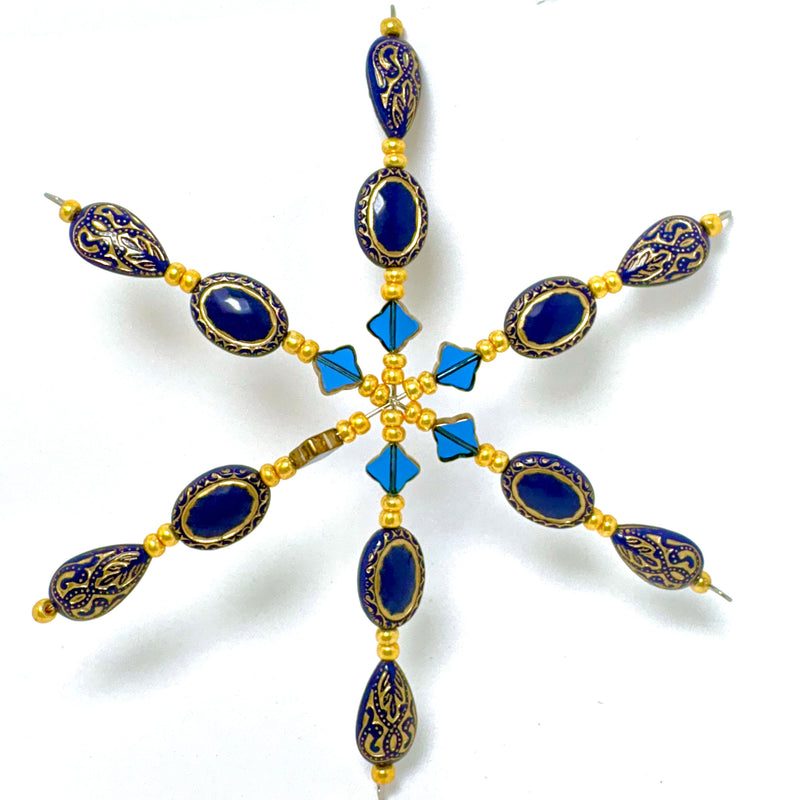 Blue Monarch Beaded Snowflake Kit