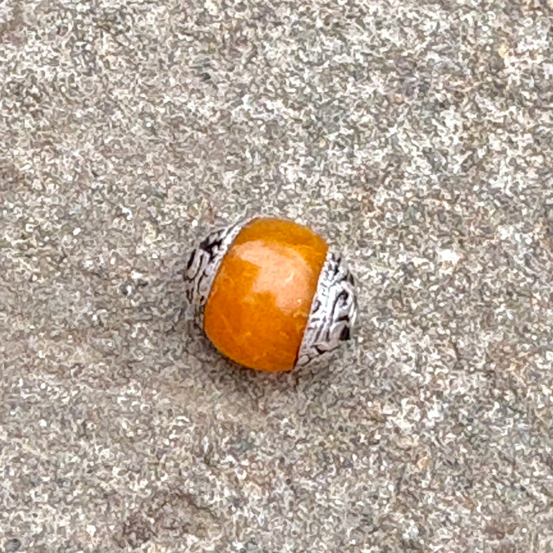 Tibetan Style Prayer Beads – Gemstone with Brass Caps (10x12mm)