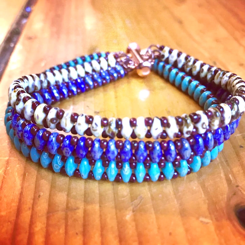 Simple Multi Strand Bracelets with Shaped Beads 12/11/24