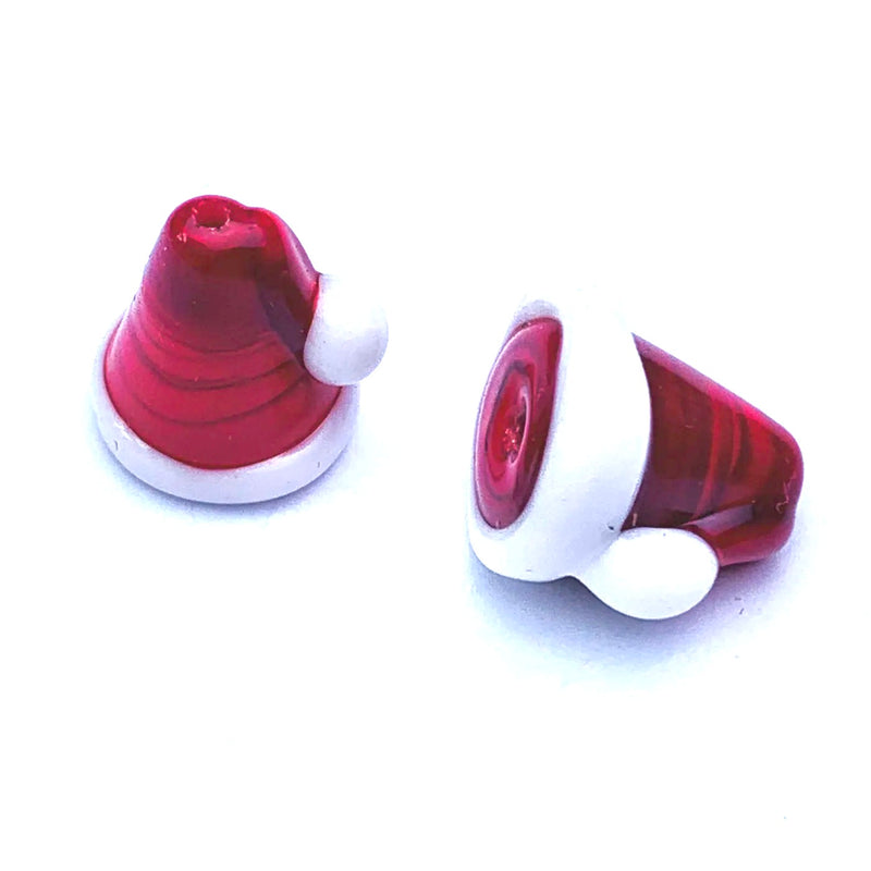 Santa Hat Lampwork Glass Bead $4.50