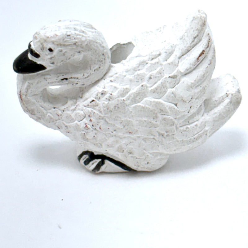 Peruvian Ceramic White Swan Bead