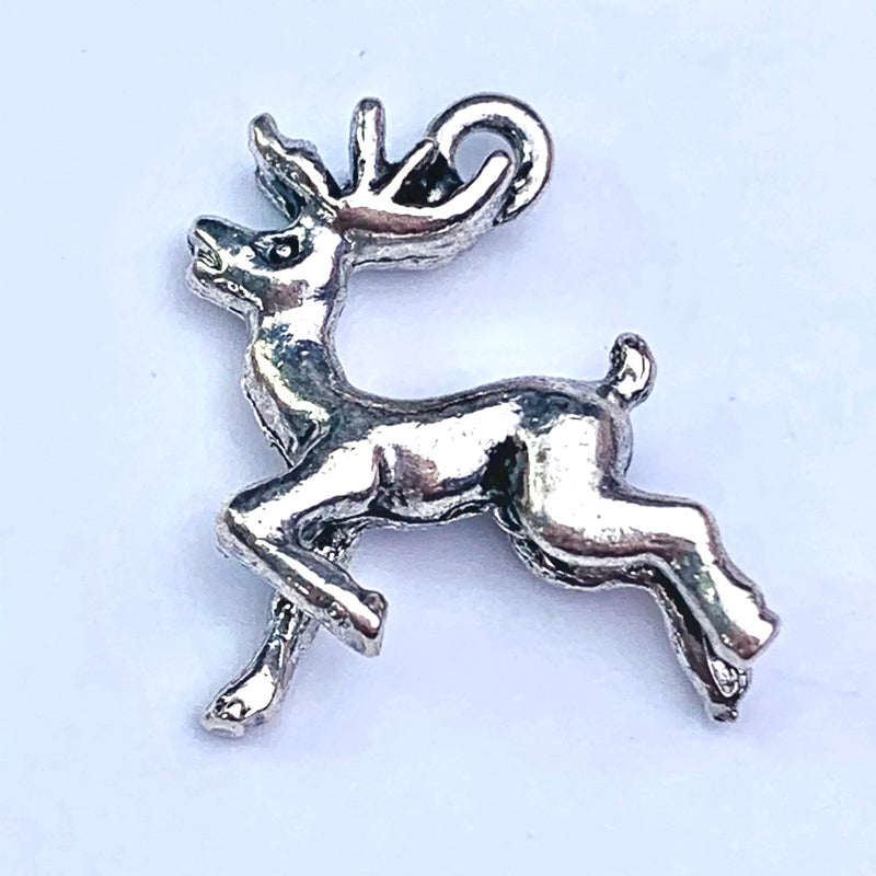 Silver Reindeer Charm 10mm