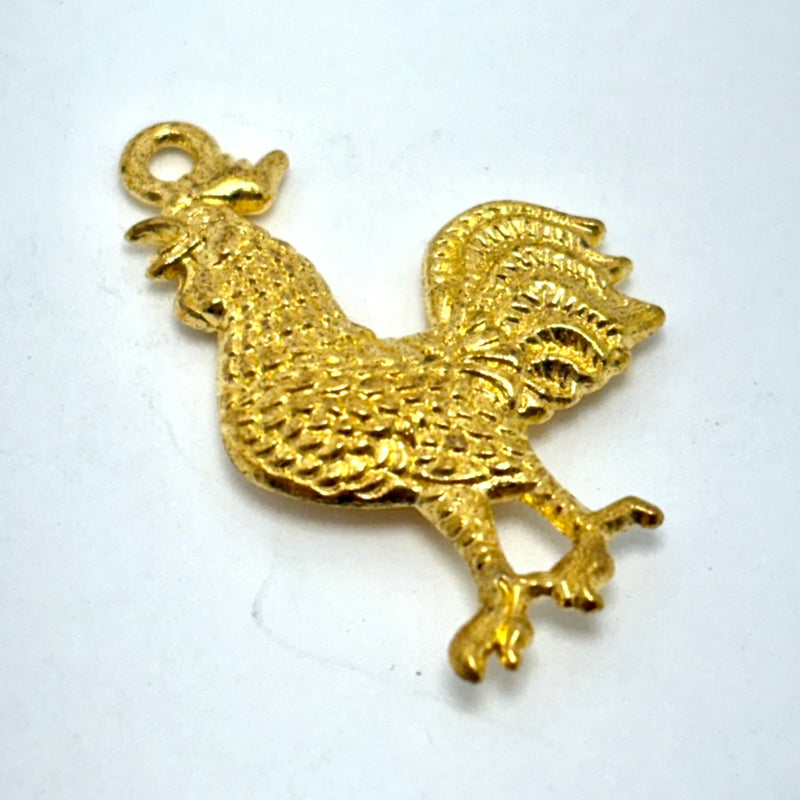 Rooster Charm, Gold
