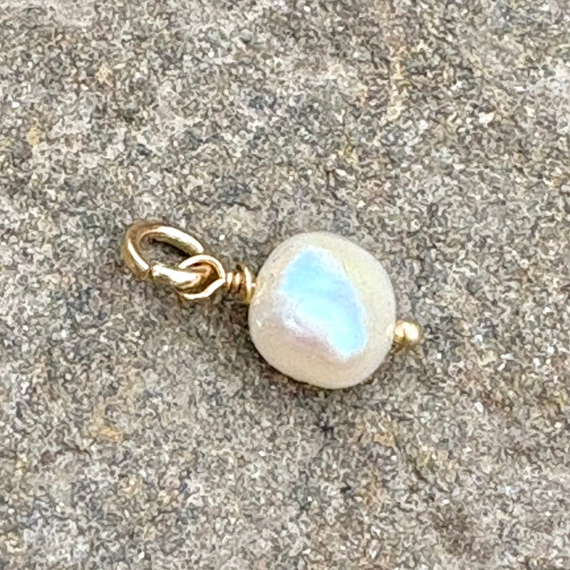 Freshwater Pearl Drop Charms,  8 or 10mm