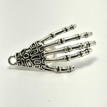 Skeleton Hand Charm, 40mm Silver