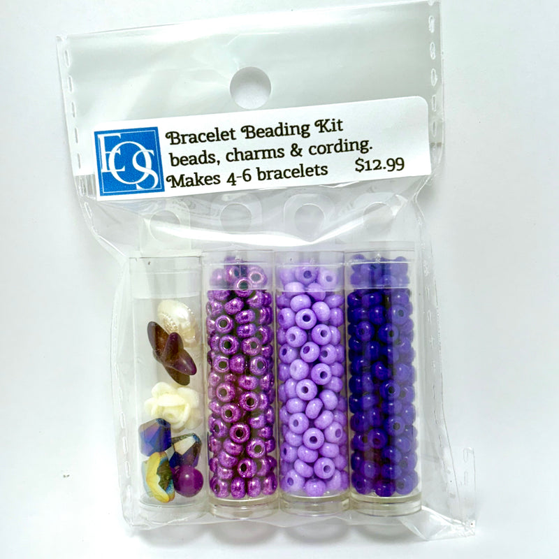 Beaded Bracelet Making Kit – DIY Jewelry Craft Kit for All Ages, Purples