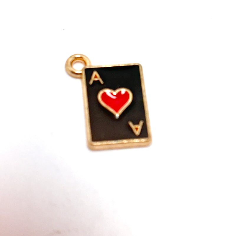 Ace Card Charms, 12mm, Sold Individually