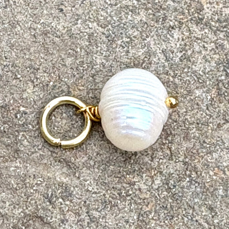 Freshwater Pearl Drop Charms,  8 or 10mm