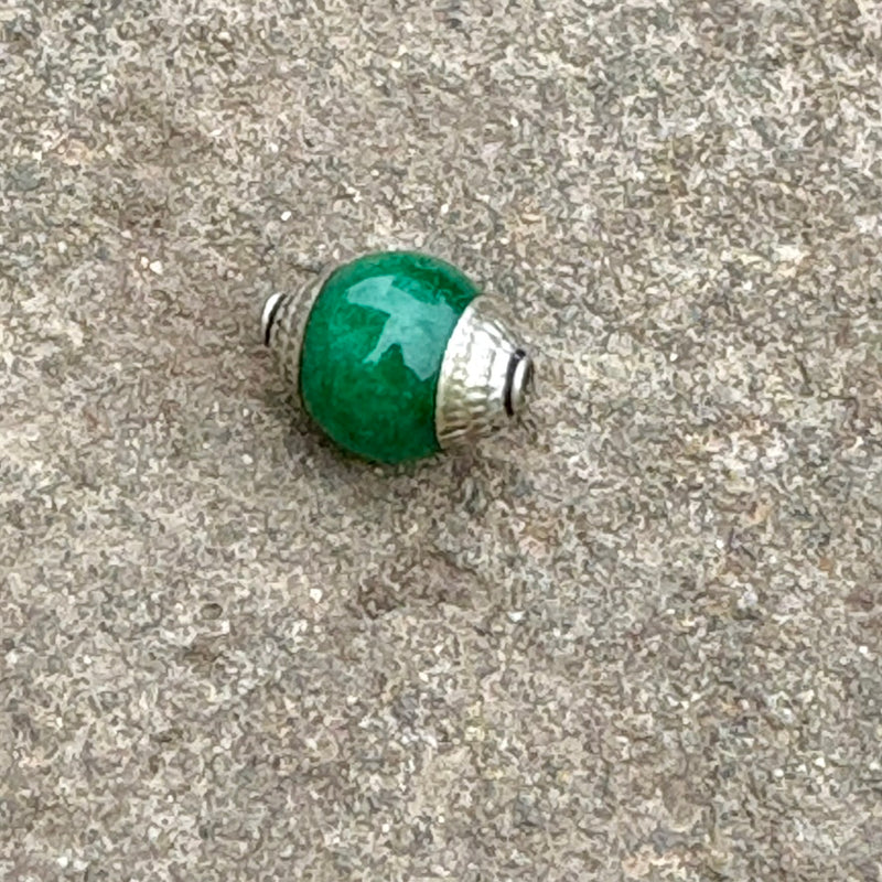 Tibetan Style Prayer Beads – Gemstone with Brass Caps (10x12mm)